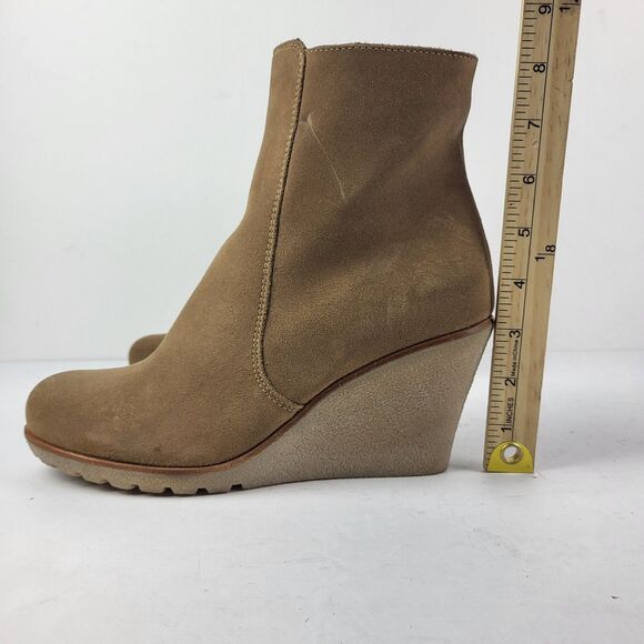 La Canadienne Krista Waterproof Wedge Bootie Tan Brown Size 9M - Picture 3 of 14
